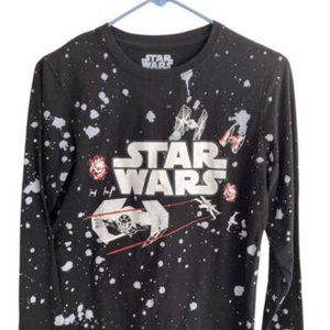 Star Wars Tshirt Boys XL 18-20 Long Sleeve Black with images